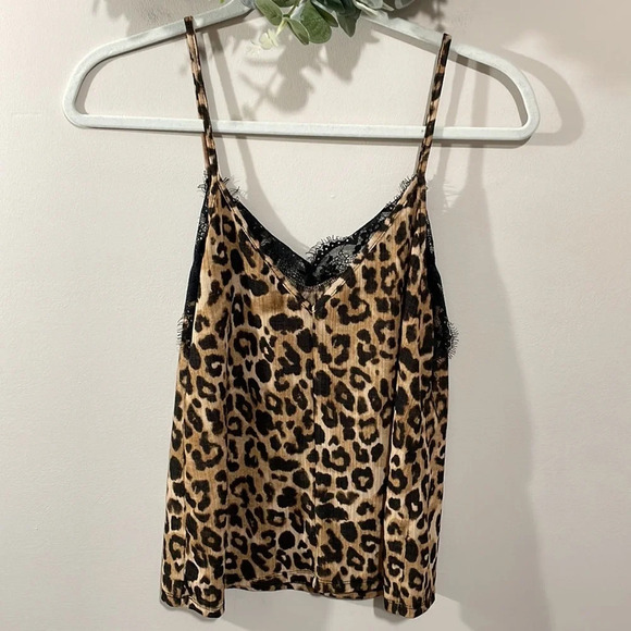 Zara Trafaluc Lace Trim Leopard Camisole Cami Tank Top S - Picture 4 of 14